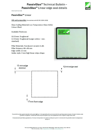 PassivGlas™ Linear edge seal technical bulletin