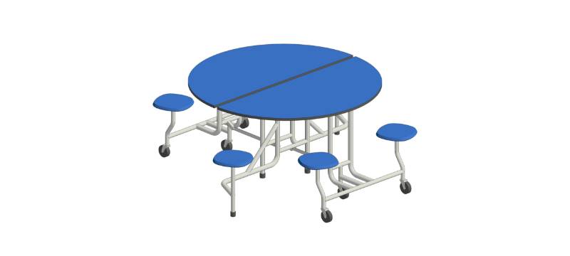 Hallmark 6 Stool Round Dining Table With Disabled Access 