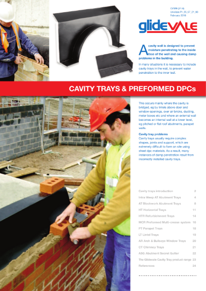 Glidevale Protect Cavity trays and Preformed DPC's