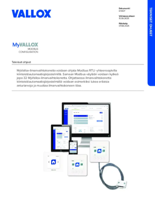 MyVallox Modbus-ohjeet