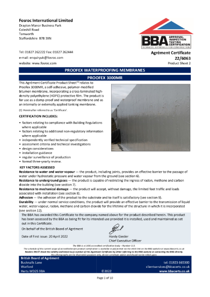 Fosroc Proofex 3000MR - 22/6063