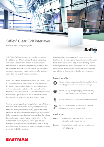 Saflex Clear Product Bulletin