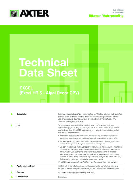 Excel HR S Technical Data Sheet