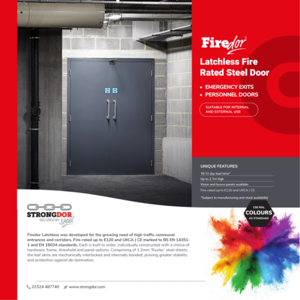 Firedor Latchless: Latchless Fire Rated Steel Door