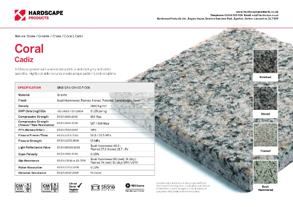 Coral Cadiz Hardscape Datasheet