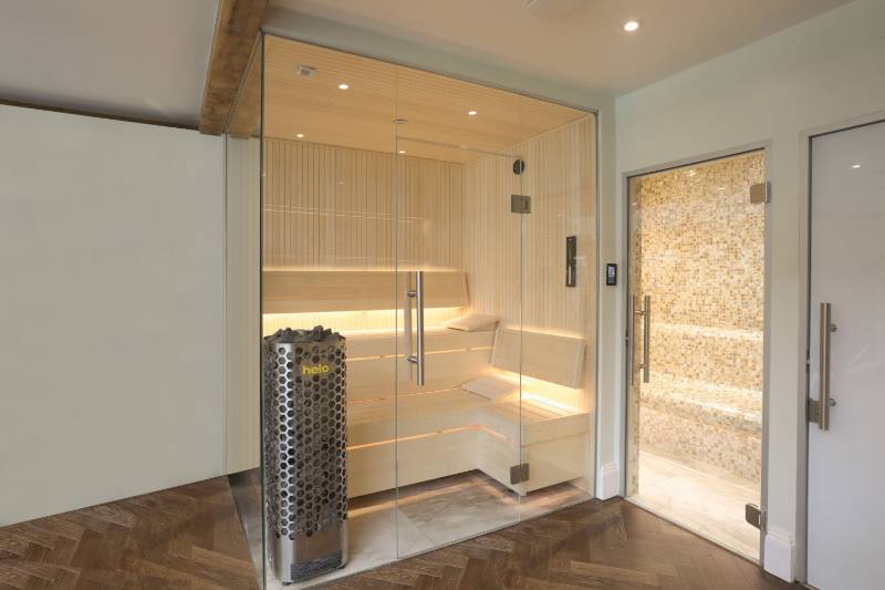 Sauna & Steam Suite within a Home Gym