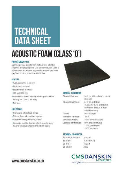 CMS Danskin Acoustics PUNF Class 0 TDS