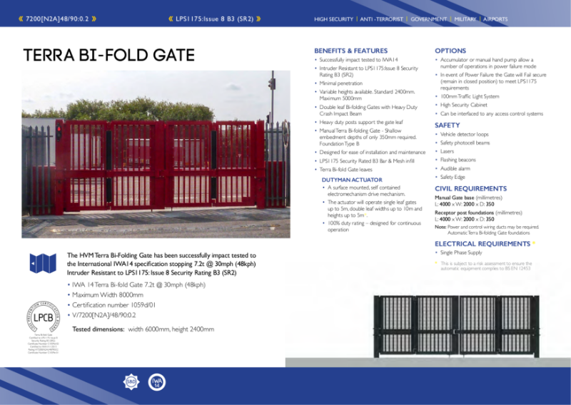 HVM Terra Bi-fold Gate - IWA14 & LPS1175