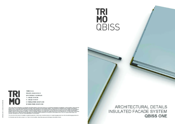 Architectural Details - Insulated Façade System - QBISS ONE - PDF