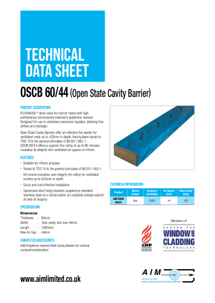 AIM OSCB 44mm Air Gap Datasheets
