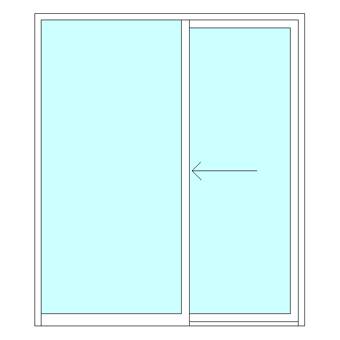 Single sliding door