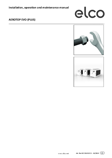 ELCO Aerotop Evo Plus - User and Installation Manual