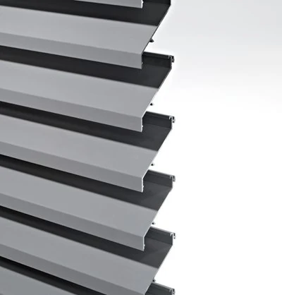 DucoWall Classic W50Z - Aluminium Continuous Louvre Wall