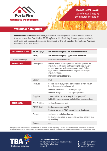 FortFire FBI 120/60 data sheet