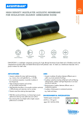 Acustidan - Product Sheet