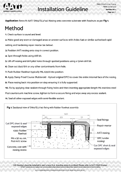 installation_guideline_sn93_sl3_140_concrete_rawlnut_m6cskmachine Rev.4