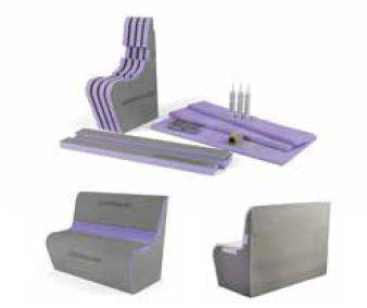 JACKOBOARD® Curved Edge with Backrest Bench - Steam and Wet Room Seating Kit