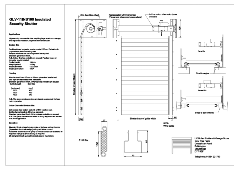 GLV11-INS100 Drawings Datasheet