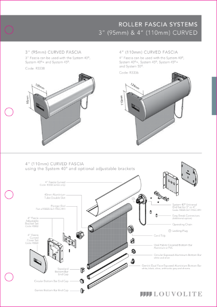 Roller Fascia System - Curved Technical Spec | Louvolite | NBS Source