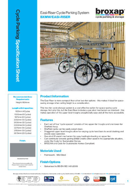 Easi Riser Specification Sheet