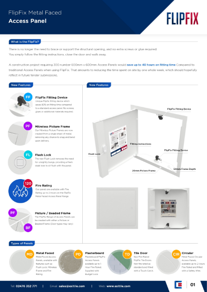 Product Page - FlipFix Metal Door Range