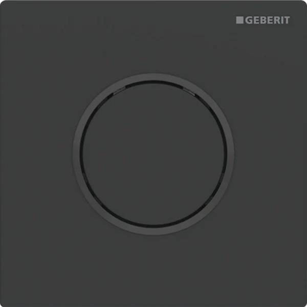 Geberit urinal flush control with pneumatic flush actuation, Type 10 flush plate, round