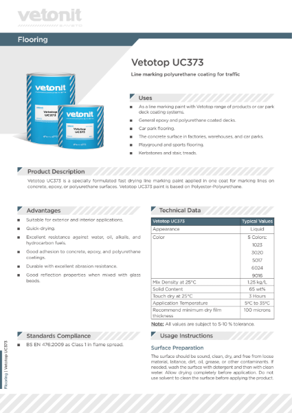 Layer 4 - TDS - Vetotop UC373 - Flooring - EN