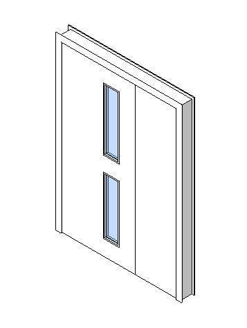 Internal Uneven Door, Vision Panel Style VP02