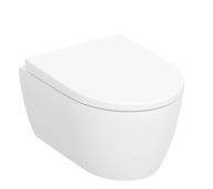 Geberit iCon Wall-Hung WC Set, Washdown, Small Projection, Shrouded, Rimfree, With WC Seat