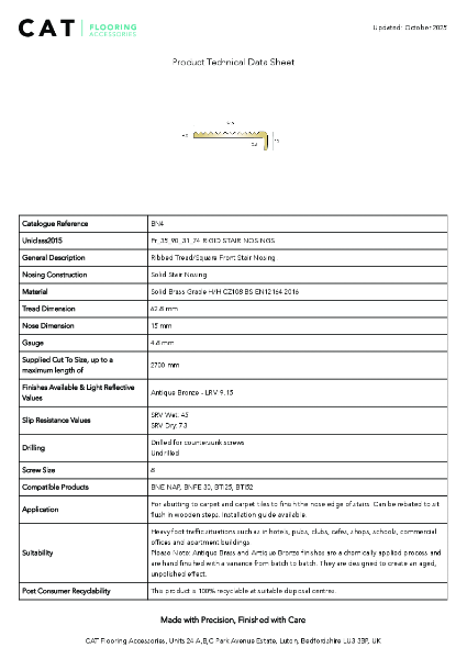 BN4 Antique Bronze Technical Datasheet
