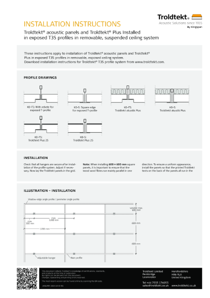 Troldtekt® panel installation instructions