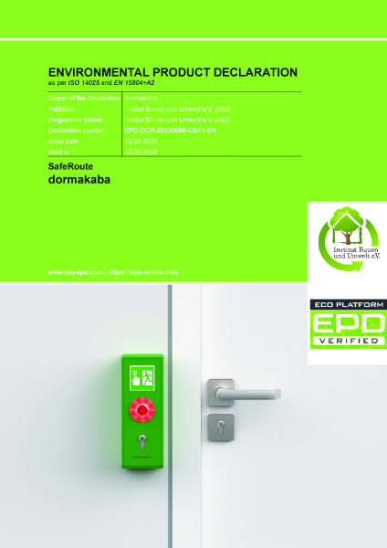 Environmental Product Declaration (EPD) - SafeRoute