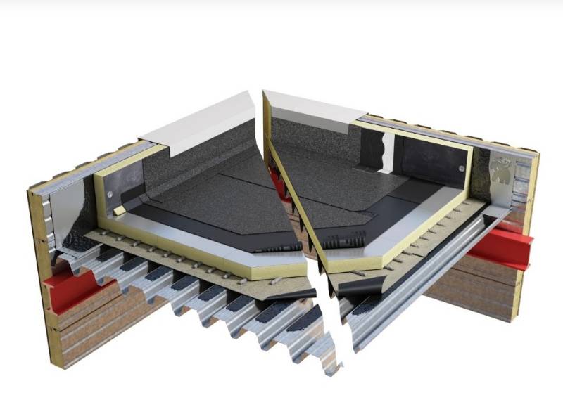 Sopralene Flam 250AF - Bituminous warm roof system on a metal deck 