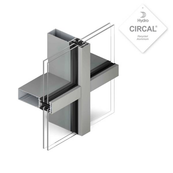 TENTAL 50 Aluminium Curtain Walling System - High-performance stick facade system - Facade