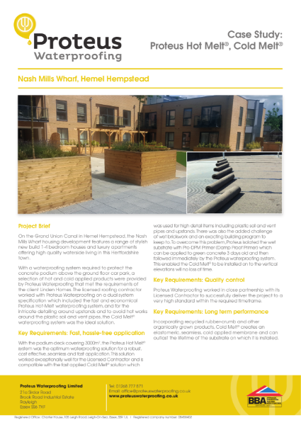 Case Study - Proteus Hot Melt® and Proteus Cold Melt® - Nashmills