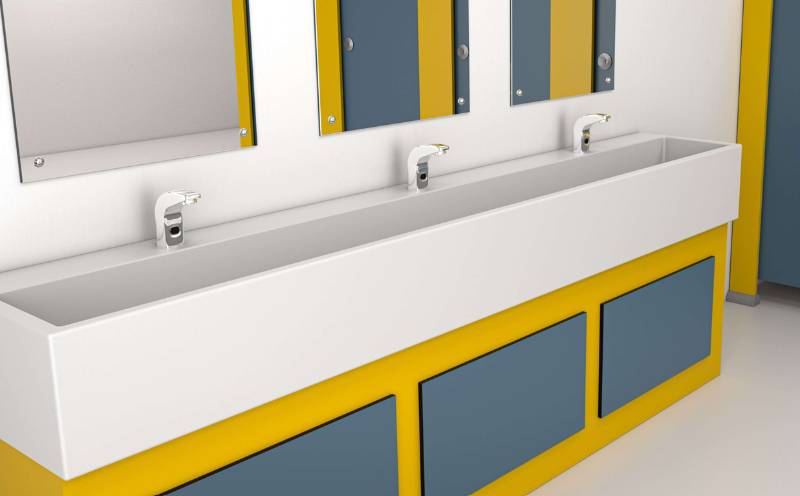 Washtrough for Schools (With Underpanels)