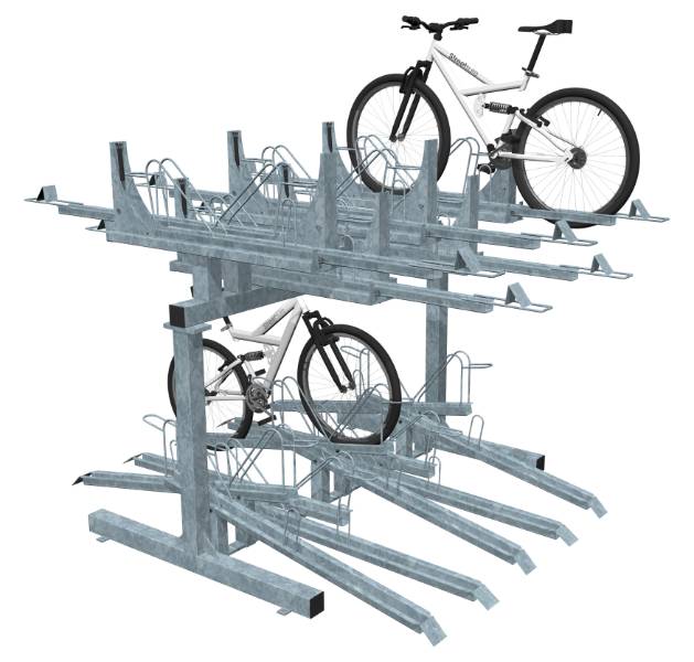 Double Decker Plus, Two-Sided (Gas Assisted) - Cycle Rack