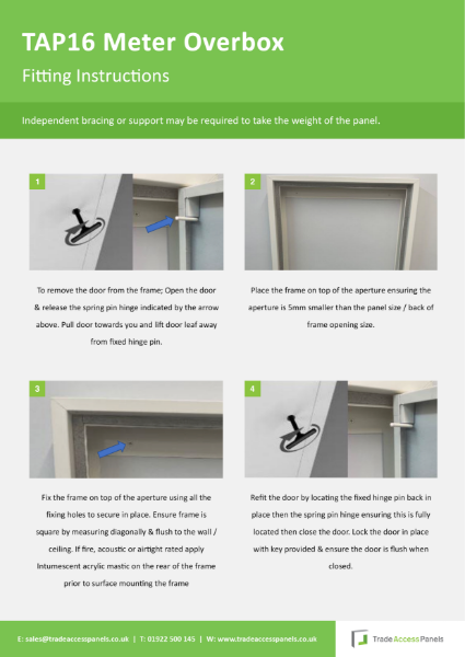 TAP16 Fitting Instructions