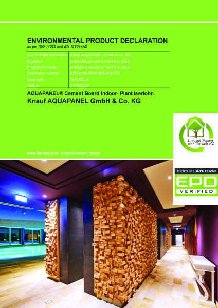 Knauf AQUAPANEL Indoor EPD