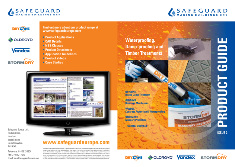 Damp-proofing, Waterproofing & Timber Treatment Product Guide