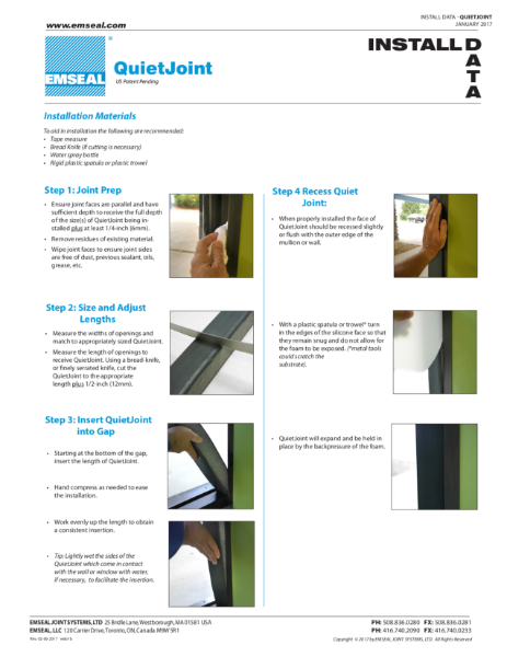 Emseal QuietJoint® - Installation Guide