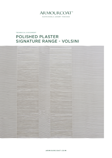 Armourcoat Polished Plaster Volsini - Technical Document
