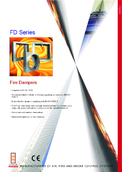FD Series Mechanical Curtain Blade Fire Damper Brochure