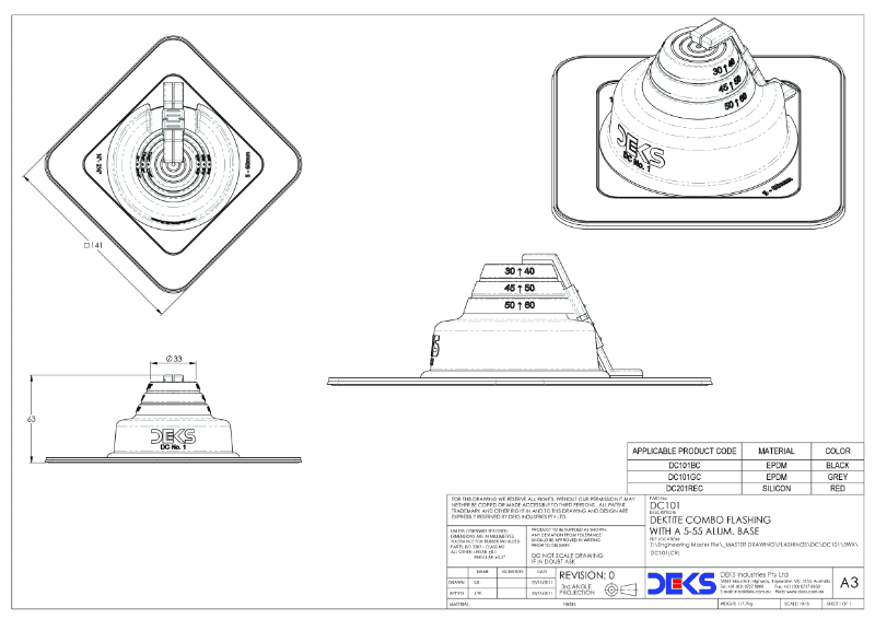 TECHNICAL DRAWING - DEKTITE RETRO COMBO