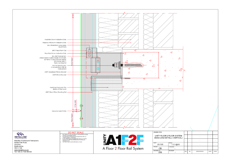 UNITY FLOOR 2 FLOOR SYSTEM
DEAD LOAD DETAIL 2 (VERTICAL