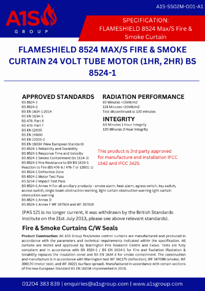 A1S Group Specification Sheet: Flameshield 8524 Max/S