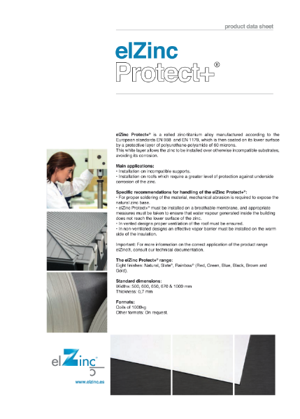 elZinc Protect+ Zinc Datasheet