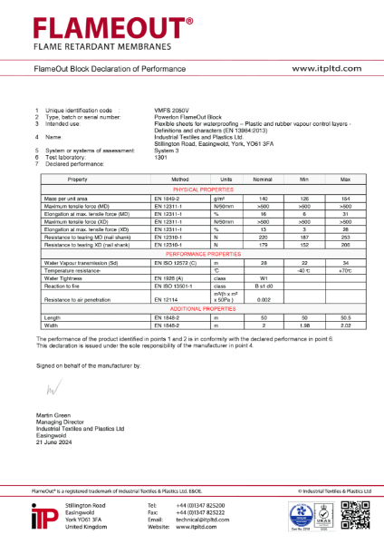 FlameOUT® Block Standard DoP R4-5