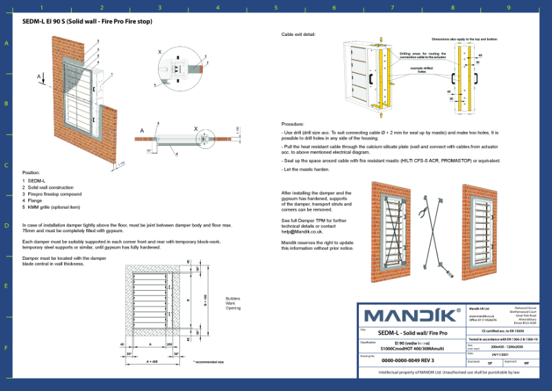 SEDM-L – Solid Wall Firepro - CID