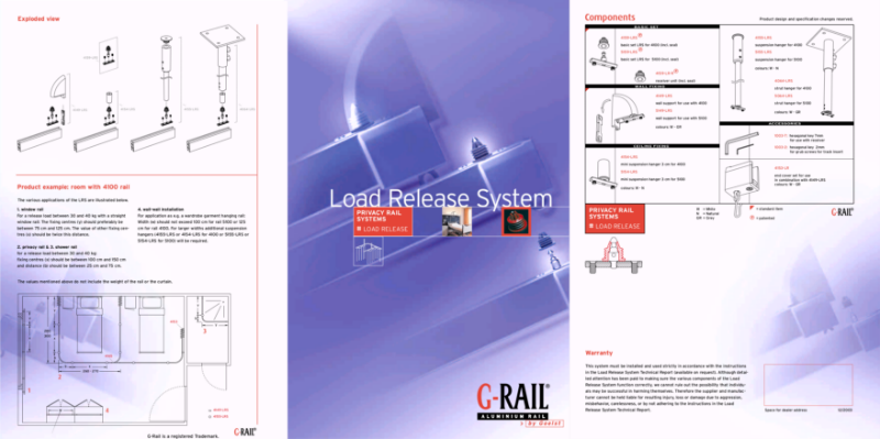 G-Rail privacy rail system - load release